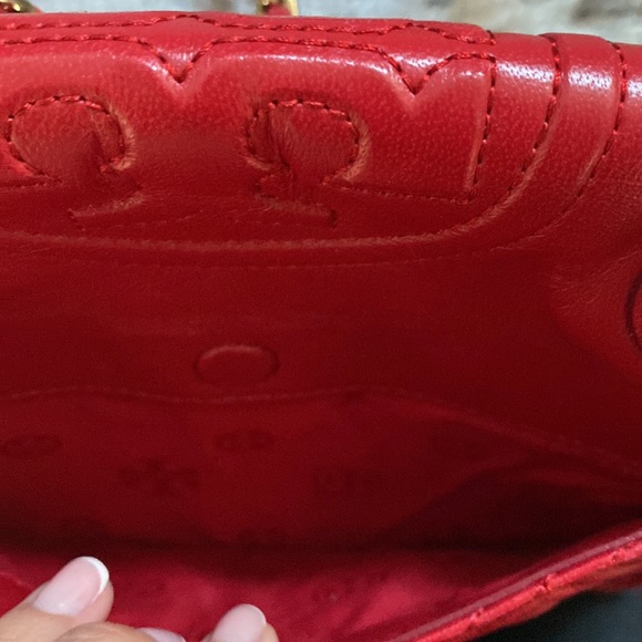 Tory Burch Red leather bag with gold chain - Picture 8 of 8